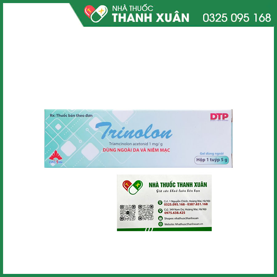 Trinolon thuốc điều trị nhiều bệnh da liễu như viêm da, ngứa, vảy nến, ban đỏ, rụng tóc, bỏng và bệnh tự miễn